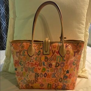 Dooney & Bourke shoulder graffiti tote